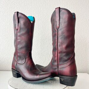 Lane EMMA JANE Womens Cowboy Boots 9.5 Black Cherry Western Cowgirl Mid Calf